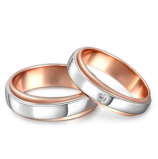 Road to Forever in Gold promise Wedding ring set
