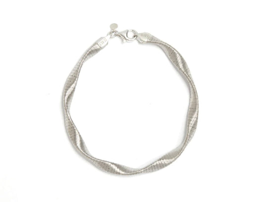 Wavy Chain Bracelet Silver