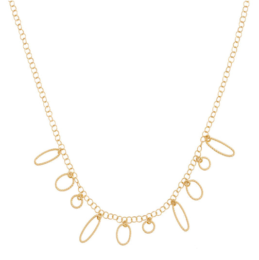 Round Motif Necklace Gold