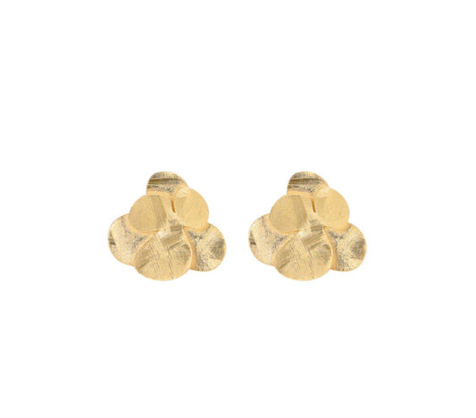 Flower Earrings  Gold