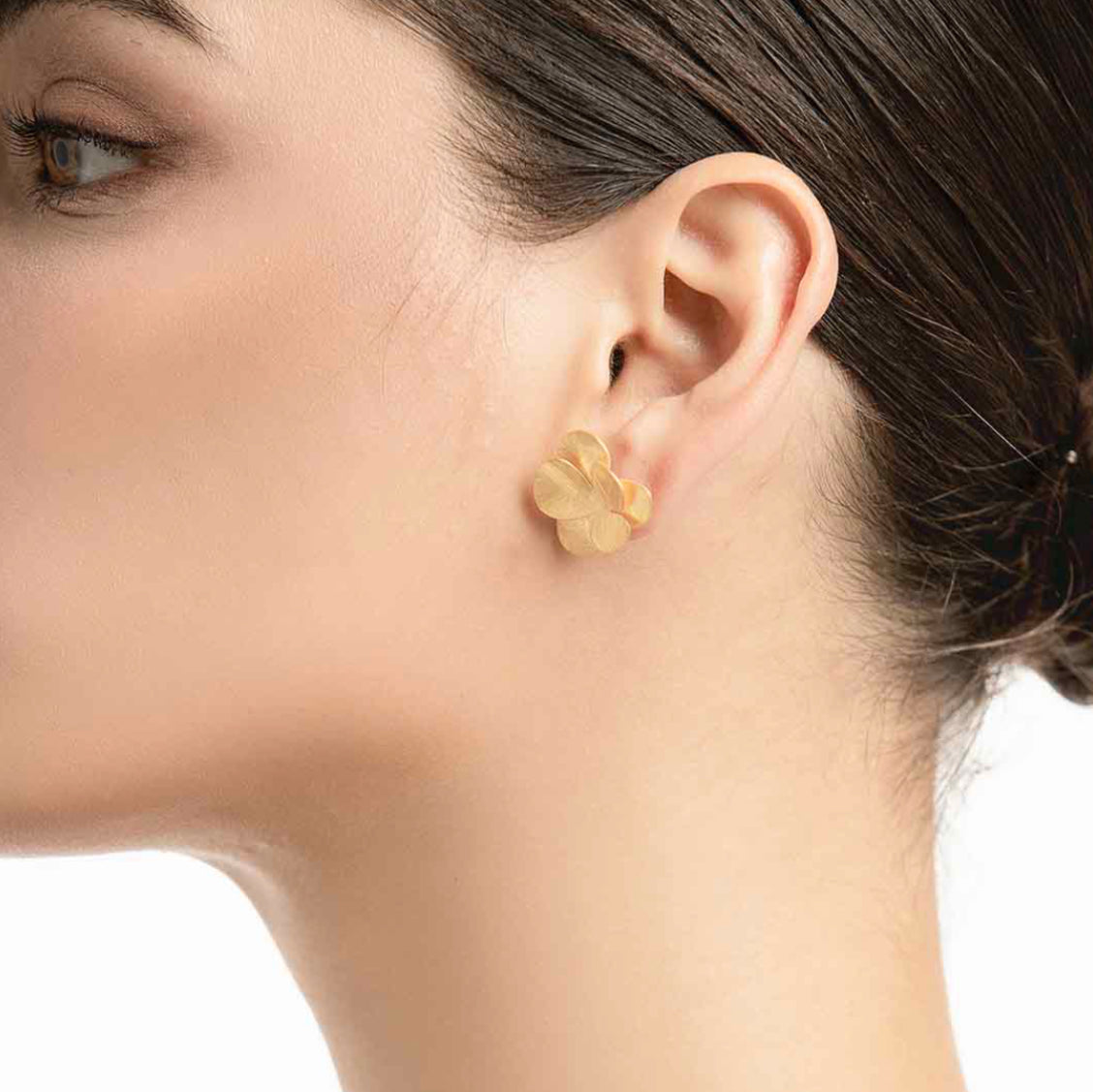 Flower Earrings  Gold