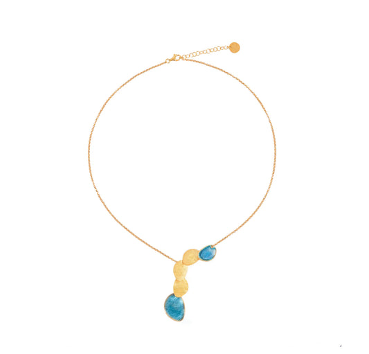 Capri Necklace Gold & Blue
