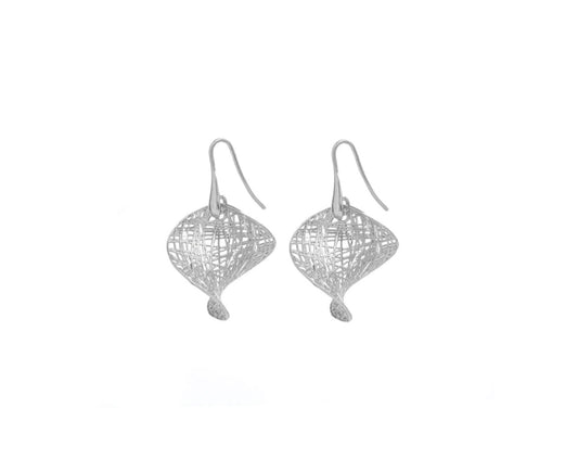 Curved Earrings Silver