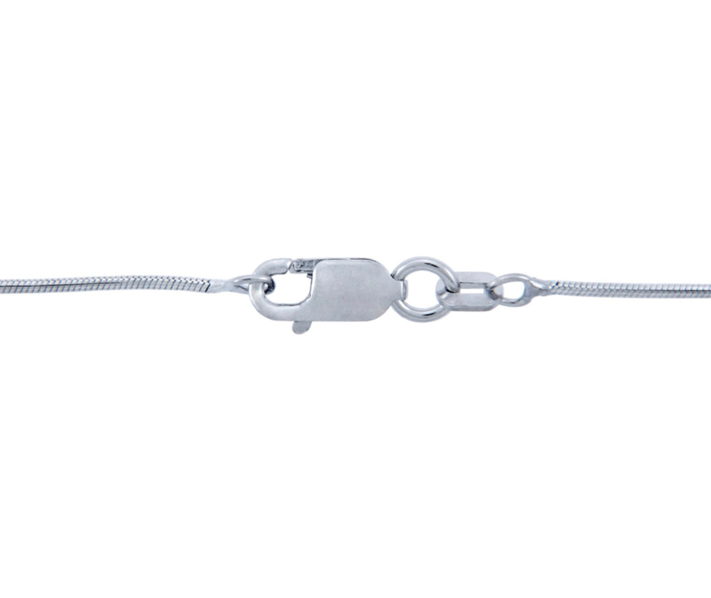 925 Sterling Silver Italian Snake Round Chain Necklace 0.90mm