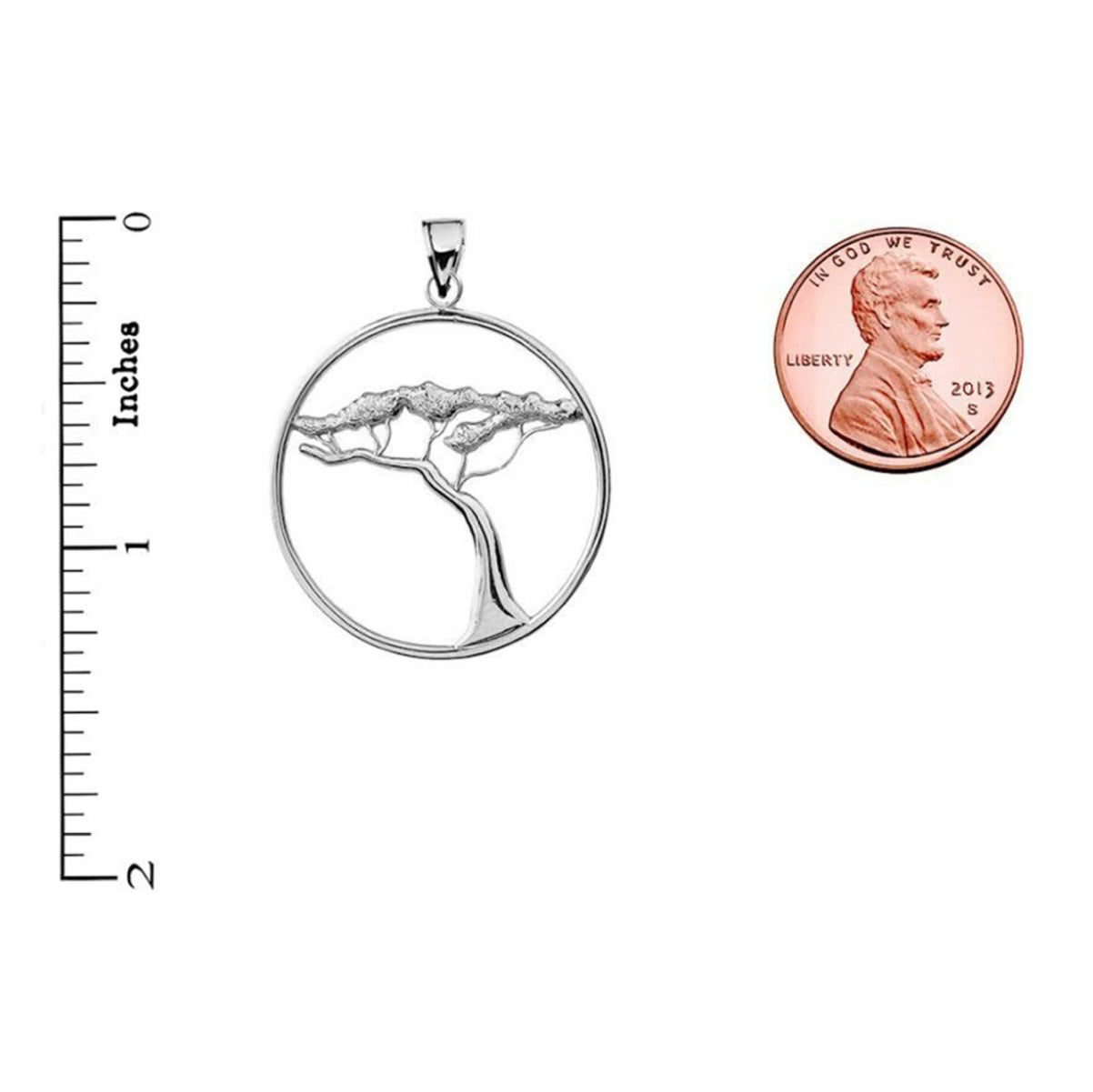 Sterling Silver Japanese Bonsai Pendant