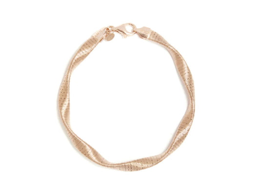 Wavy Chain Bracelet Rose Gold