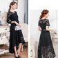 Short-sleeve/seven-sleeve lace dress