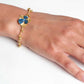 Flower Bracelet Gold＆Blue