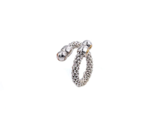 Ball Chain Ring Silver