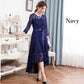 Short-sleeve/seven-sleeve lace dress