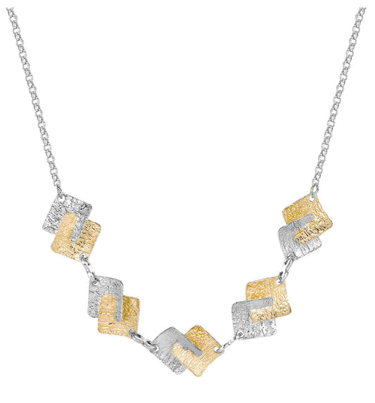 Square Plates Necklace Baicolor