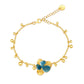 Flower Bracelet Gold＆Blue