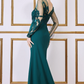 see-through sleeve long dress