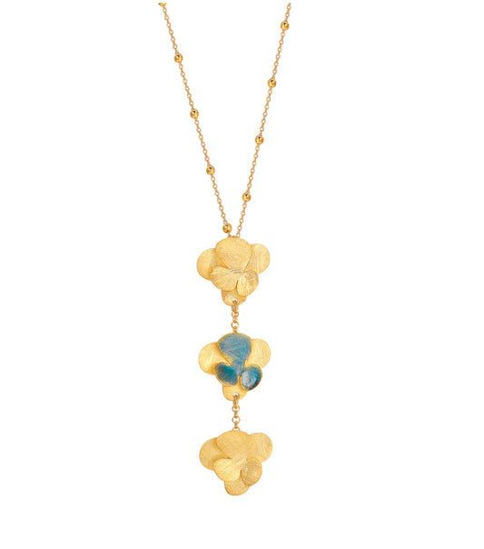 Bloom Necklace Gold & Blue