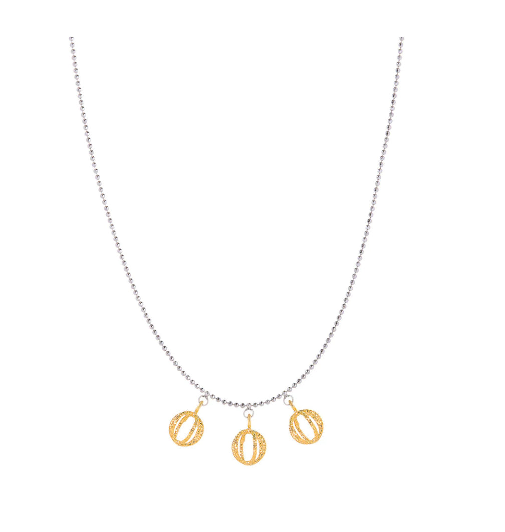 Circles Necklace Gold & Silver