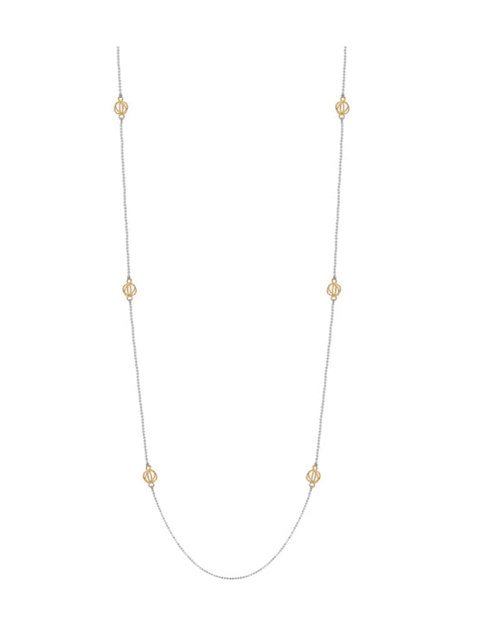 Long Chain Necklace Silver & Gold