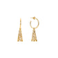 Triangle Hoop Earrings Gold