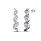 3-row drop stone earrings