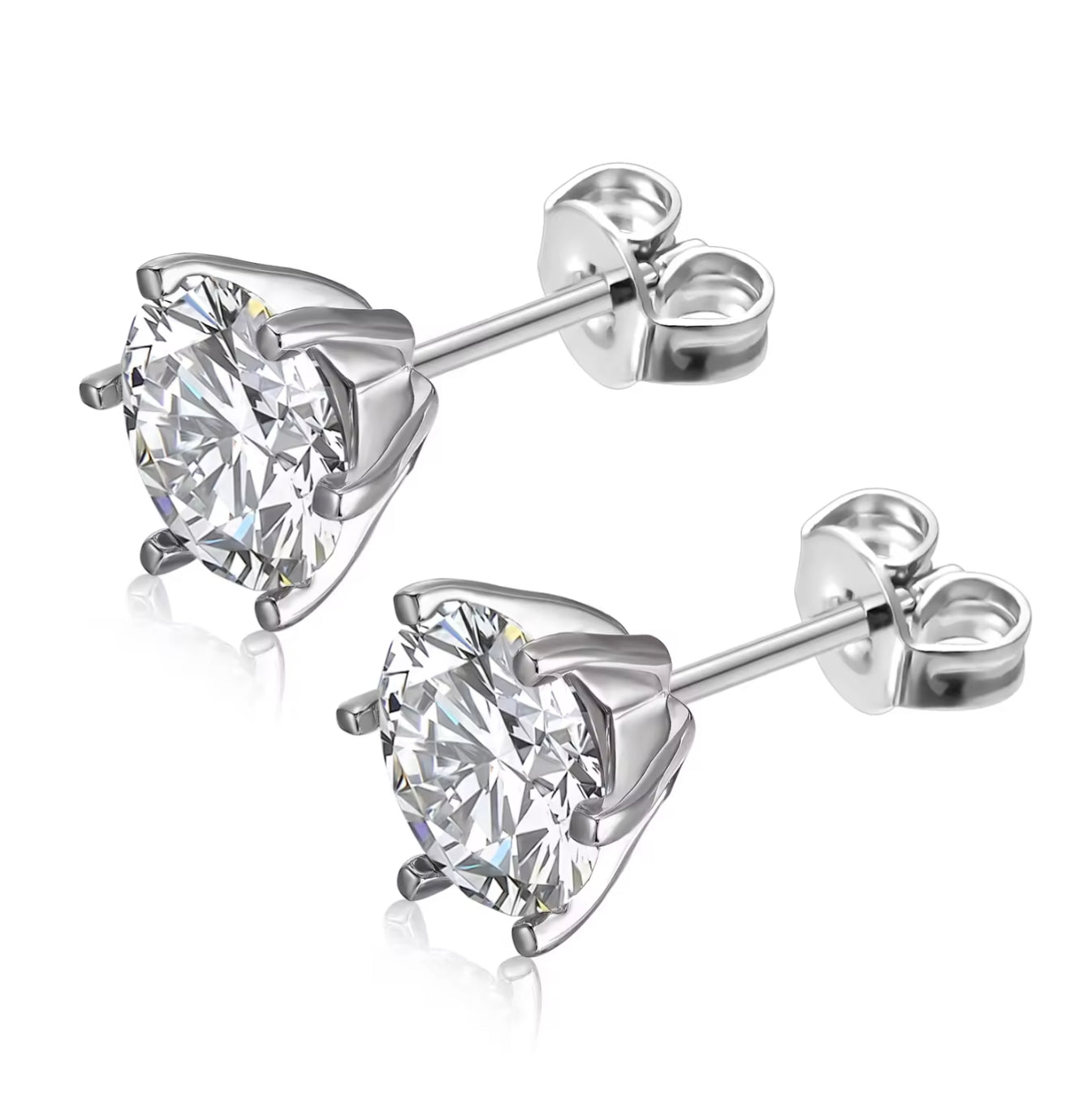 Classic single stone earrings