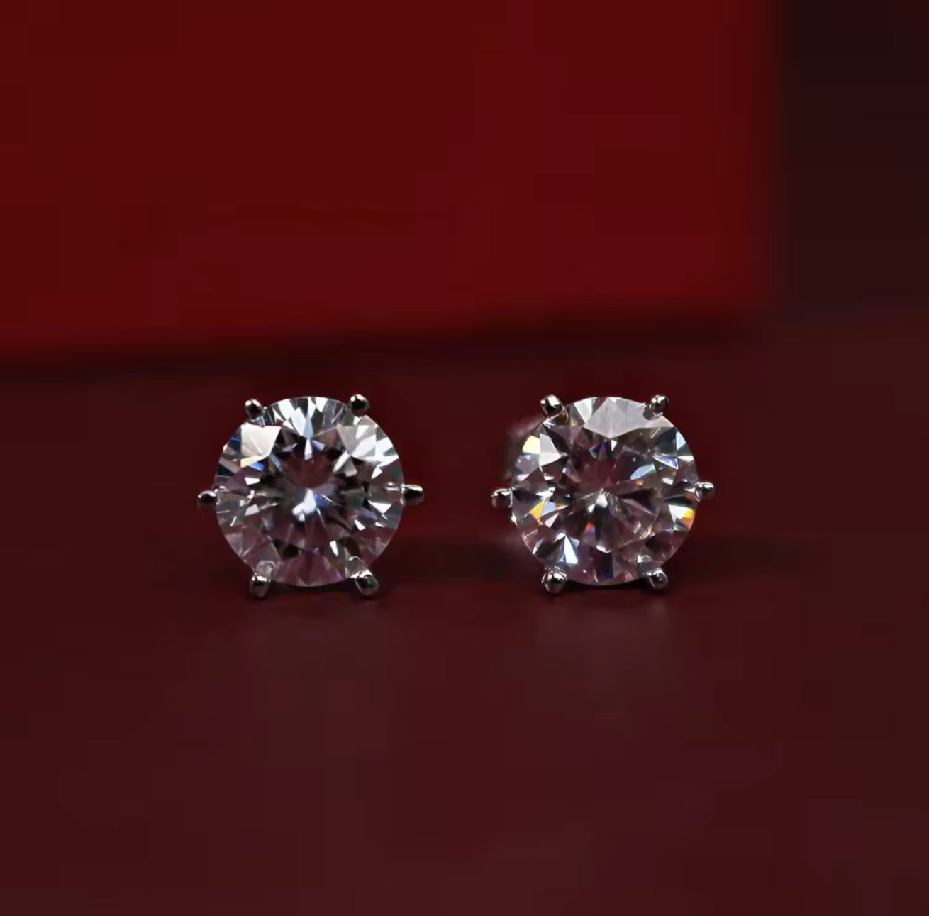 Classic single stone earrings