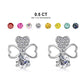 Choice of colors Four-leaf clover earrings