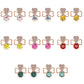 Choice of colors Four-leaf clover earrings