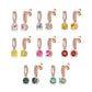 Moissanite earrings in a variety of colors
