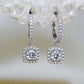 Moissanite square earrings in a variety of colors