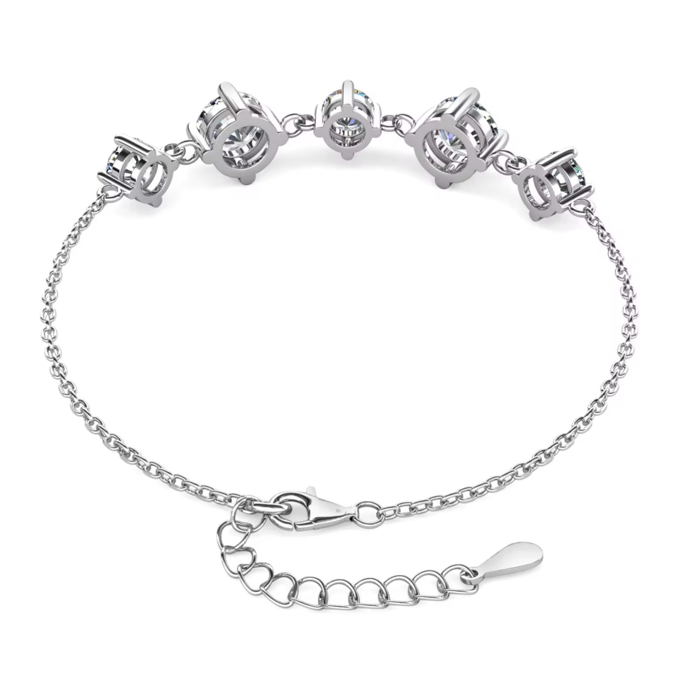 5-row stone bracelet in your choice of colors