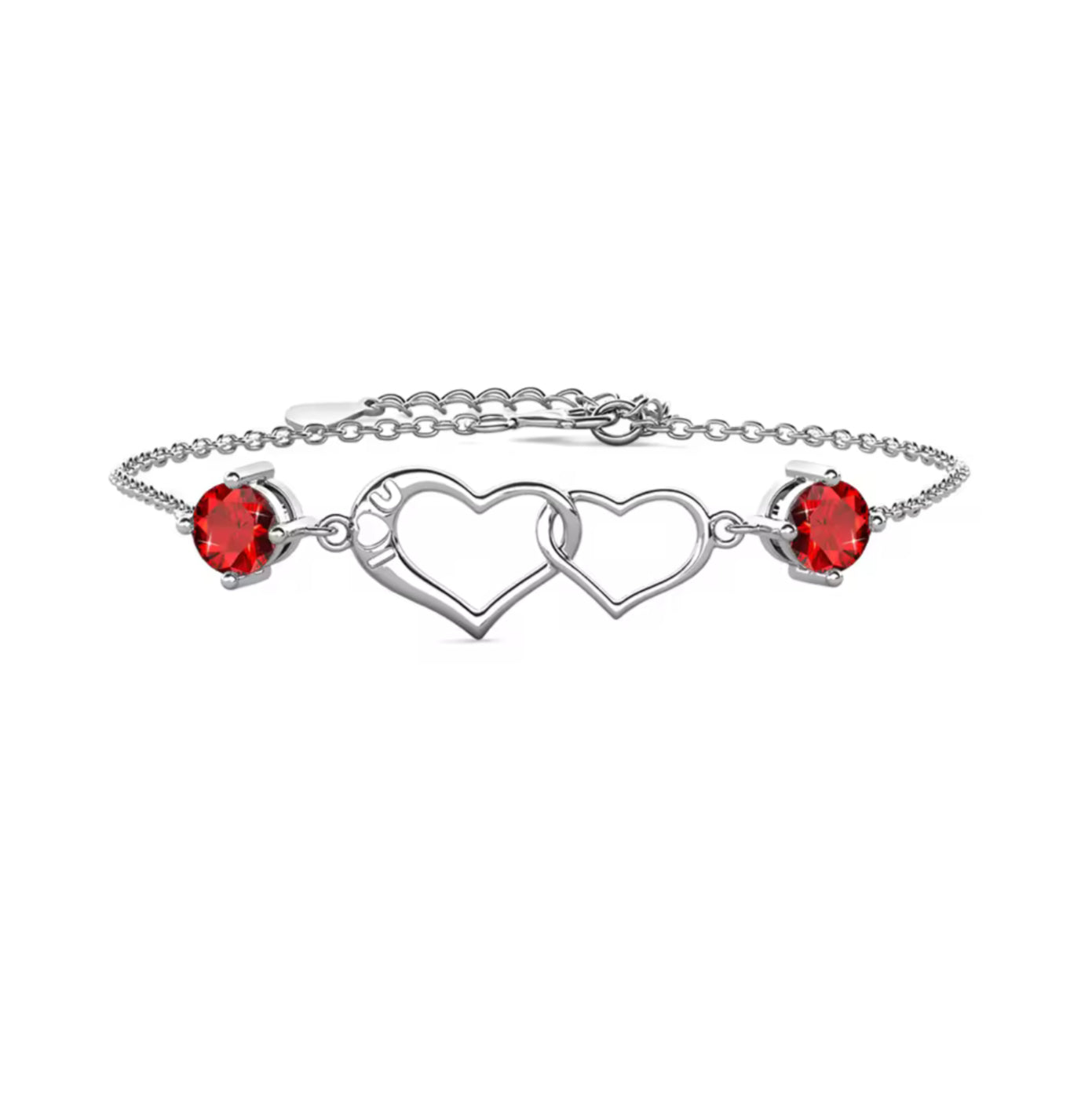 Heart motif bracelet in a variety of colors