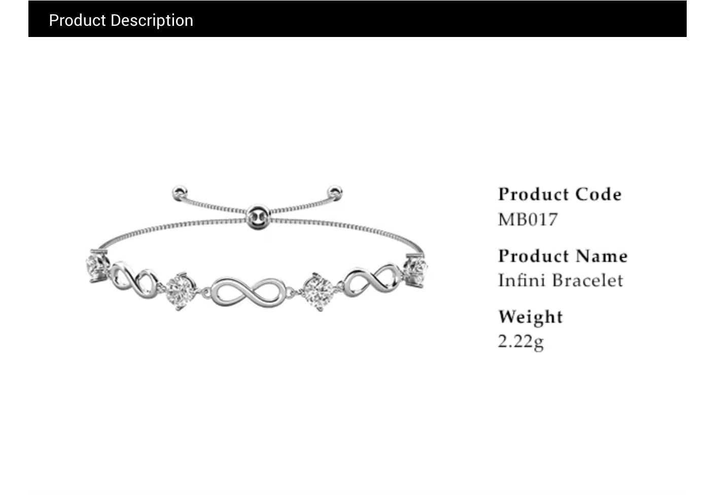 Infinity bracelet in your choice of colors