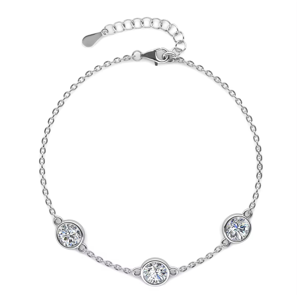 3-row stone bracelet