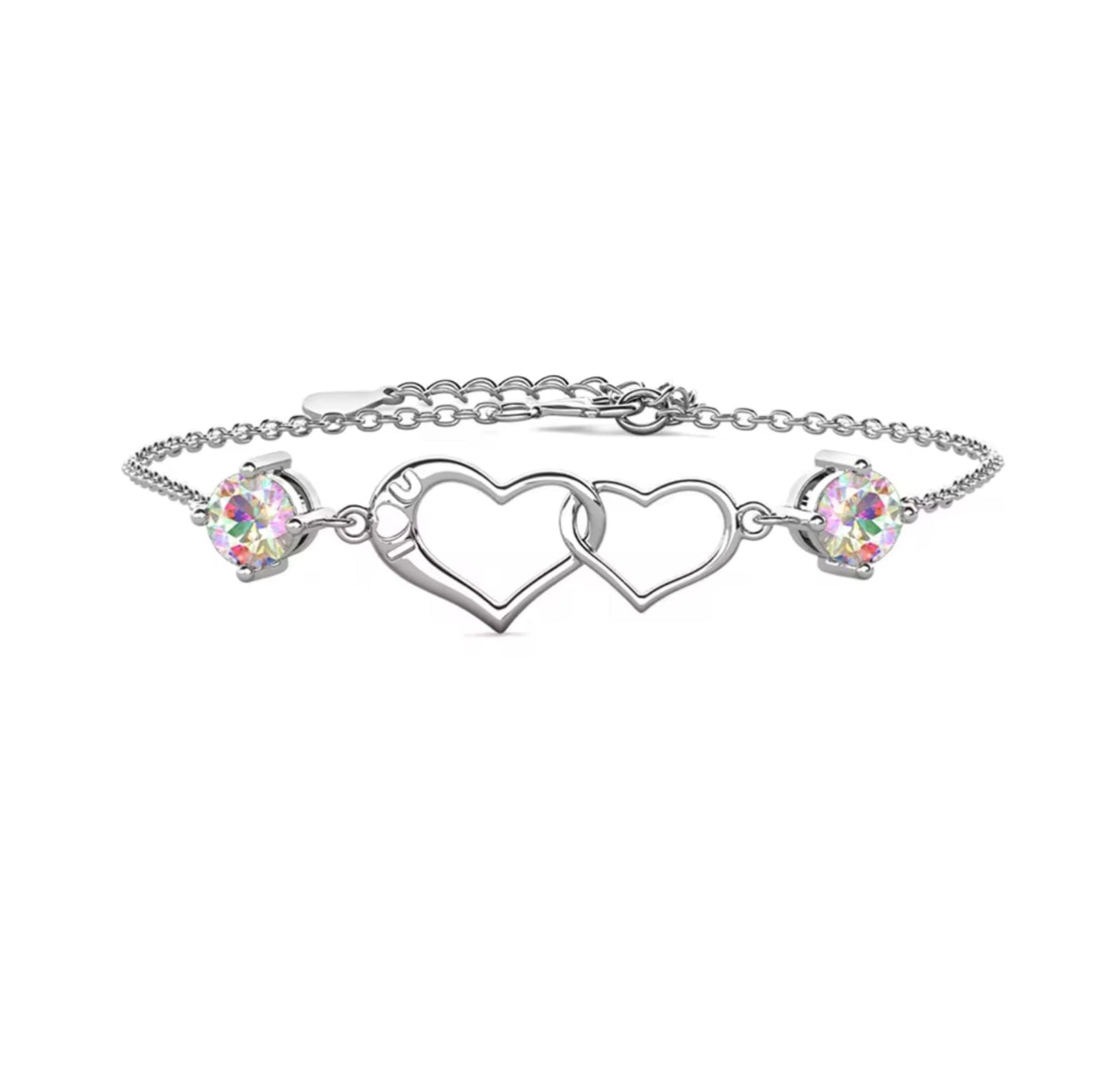 Heart motif bracelet in a variety of colors