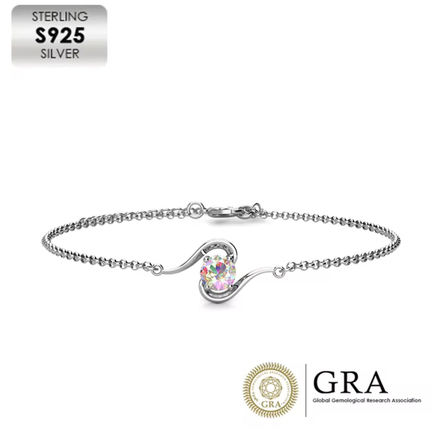 Choose your color 1 stone bracelet 1 carat