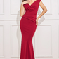 Red classic long dress 