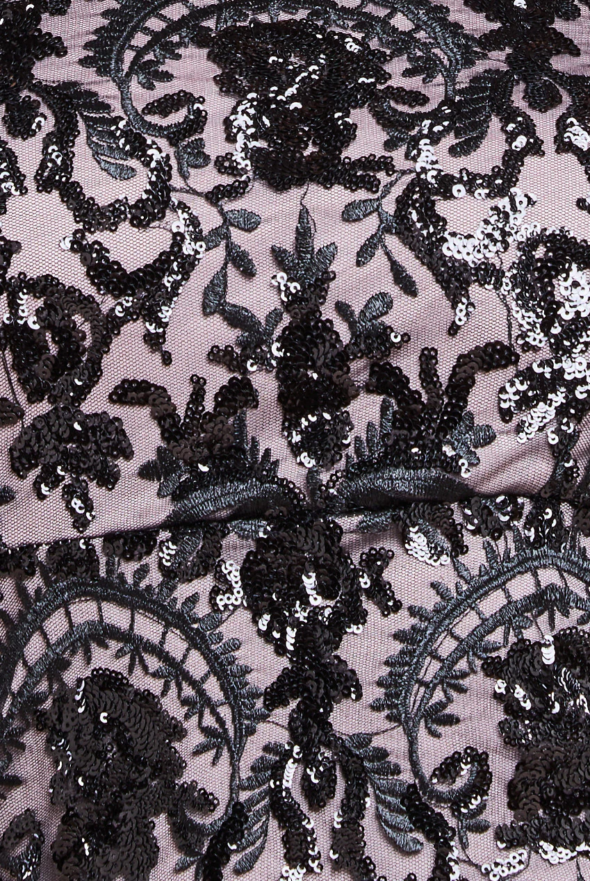 Sequined off-the-shoulder long dress