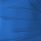Royal blue crepe off-the-shoulder long dress