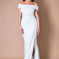 White off-the-shoulder long dress