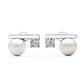 Moissanite and pearl earrings