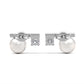 Moissanite and pearl earrings