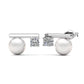 Moissanite and pearl earrings