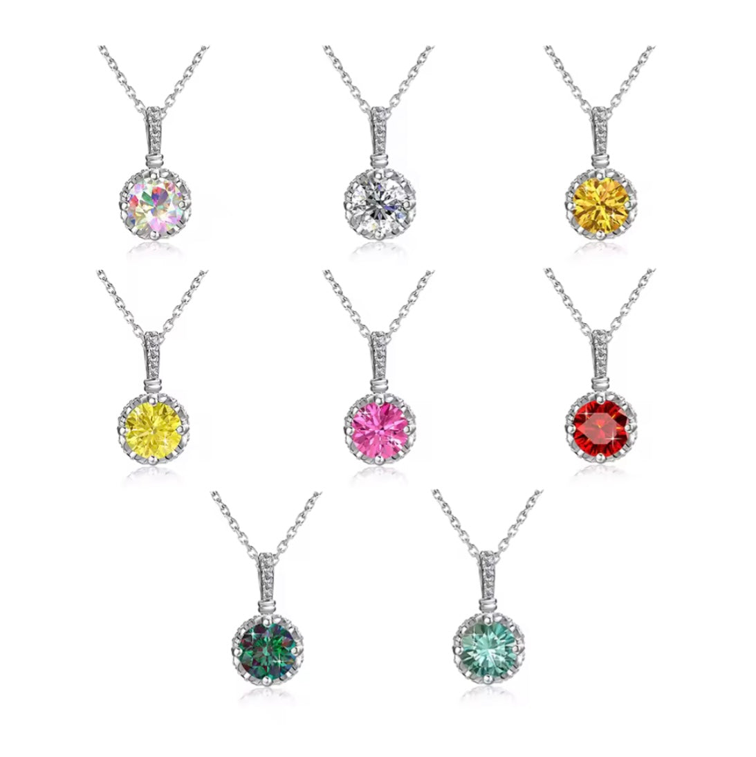 Choose your colour solitaire necklace