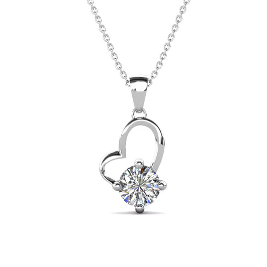 Silver Heart Pendant Necklace