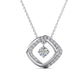 Moissanite square motif necklace in your choice of colors