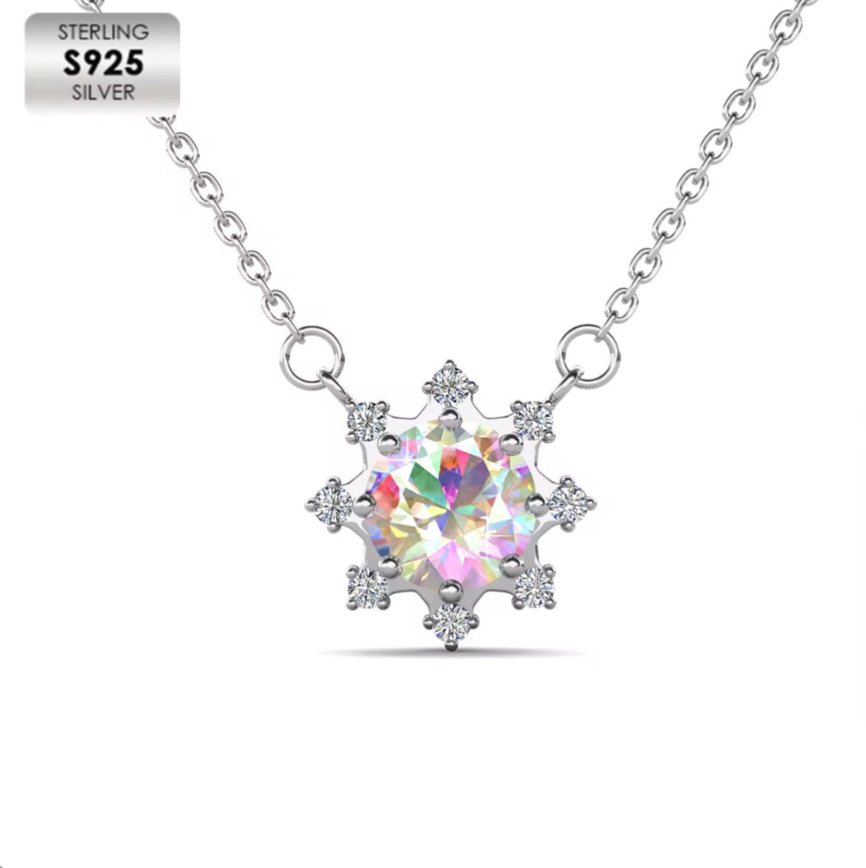 Moissanite Sunshine Necklace in Choice of Colors