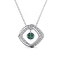 Moissanite square motif necklace in your choice of colors