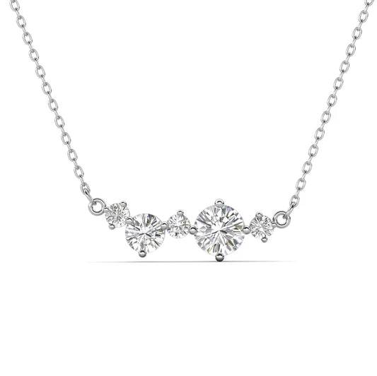 Moissanite 5-strand necklace