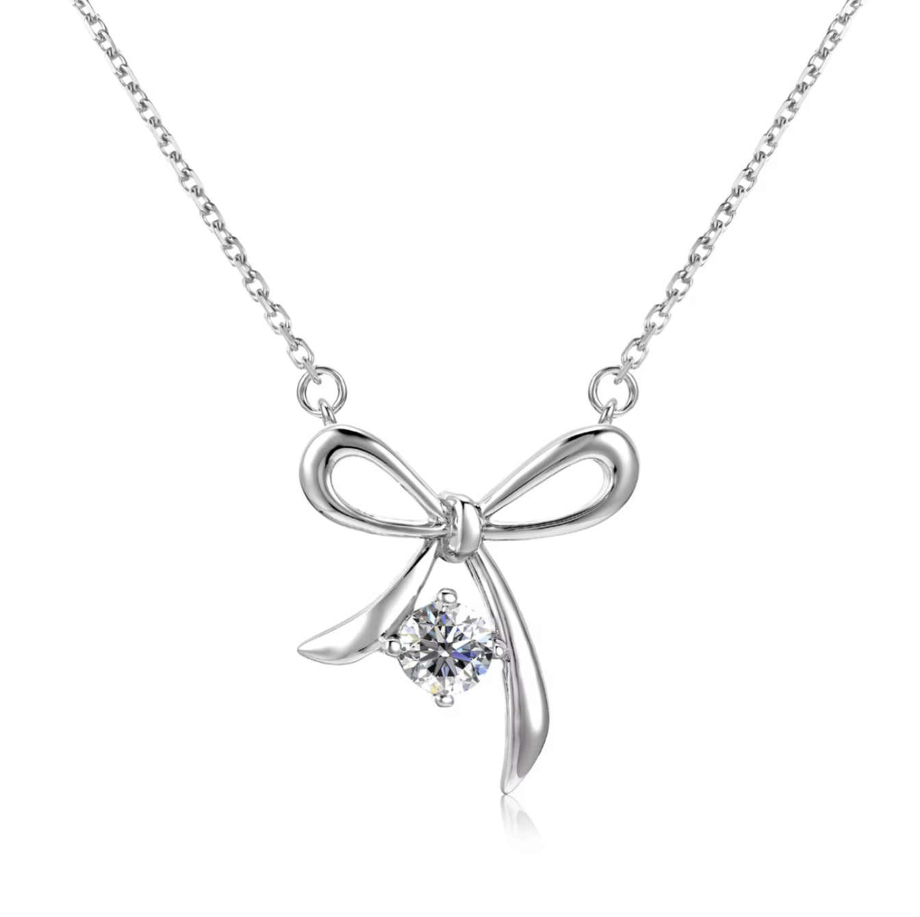 Ribbon motif necklace