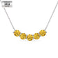 Five-row stone necklace