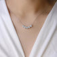 Five-row stone necklace